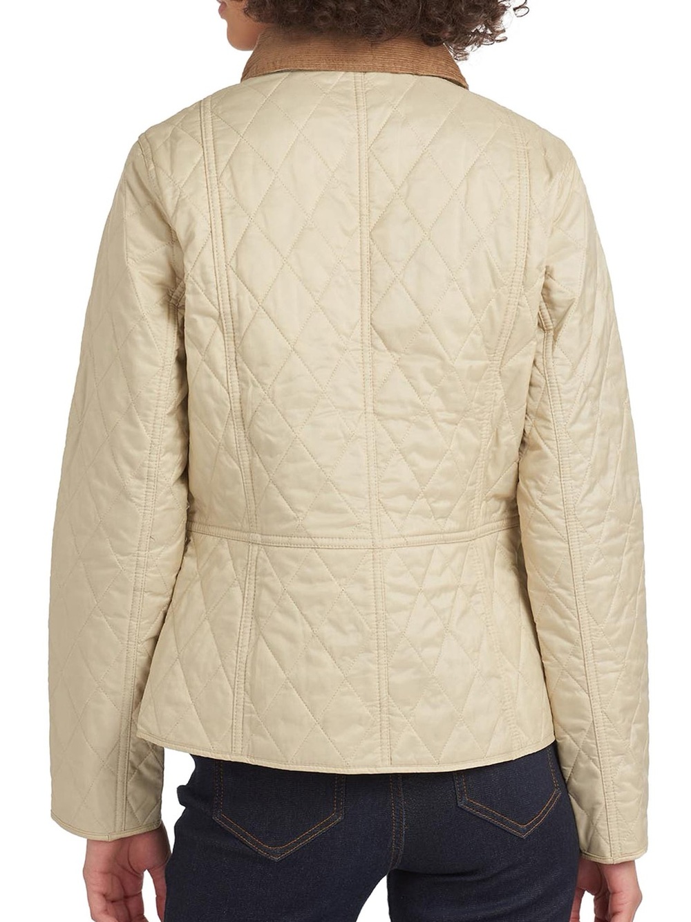 Barbour Liddesdale Quilted Utility Chore Jacket Brown Corduroy Collar size 10 - Picture 8 of 15